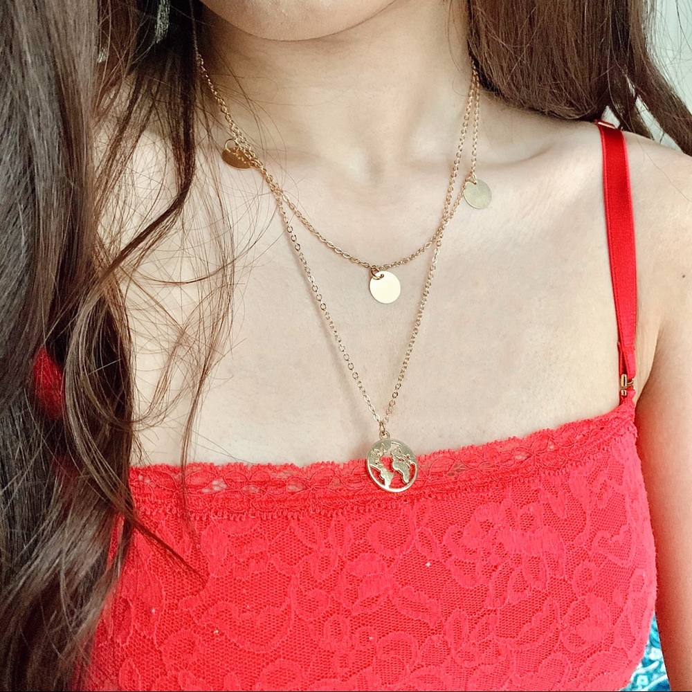 Earth layered necklace